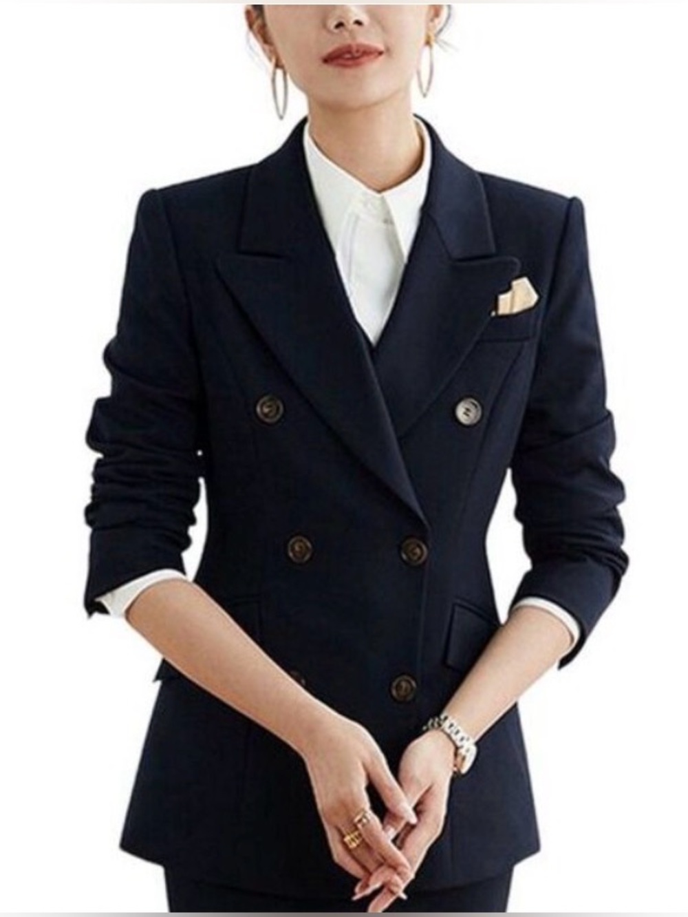 Anette Woman’s Navy Double-Breasted Blazer Size 4